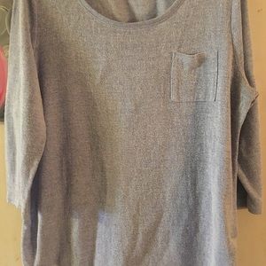 Faded glory XL lift blue 3/4 sleeve shirt